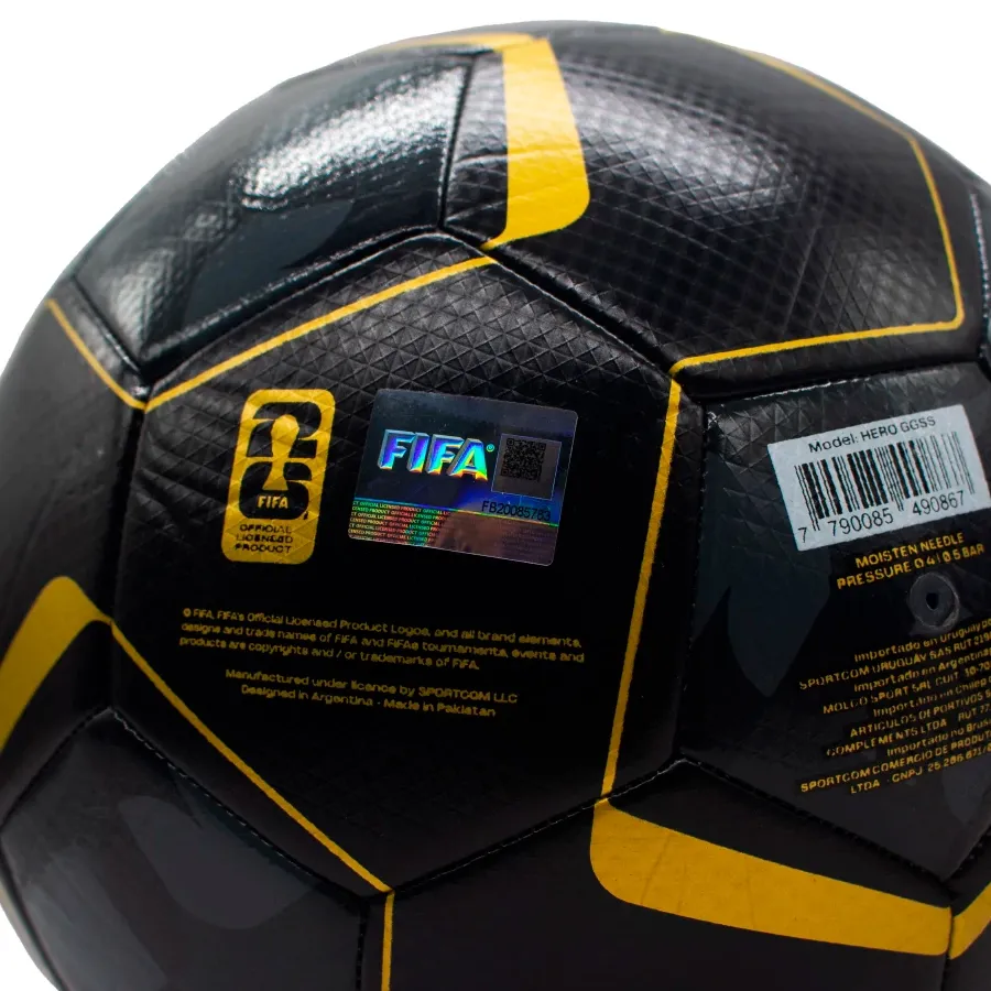 Imagen 3 de 4 de Pelota DRB FIFA Mundial Hero 2026 PRO-NEGRO/DORADO