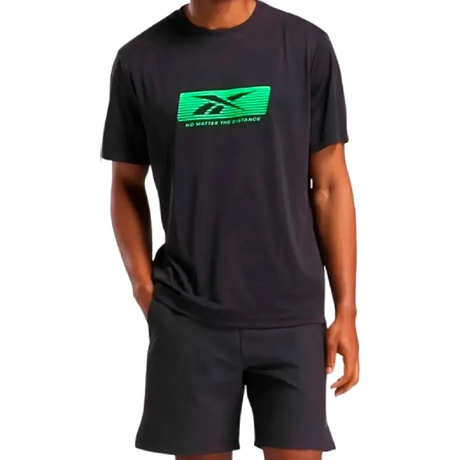 Imagen 0 de 3 de Remera Reebok No Matter The Dist Tee-NEGRO/VERDE