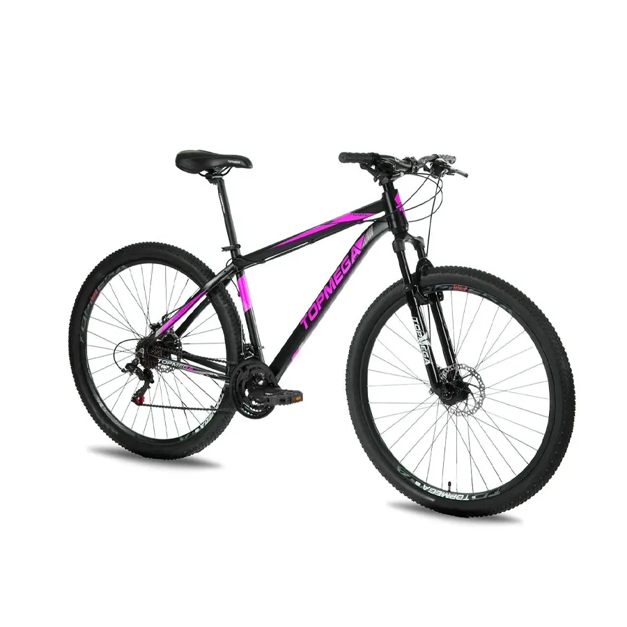 Imagen 1 de 5 de Bicicleta TopMega Mtb Regal R29 21V-NEGRO/ROSA