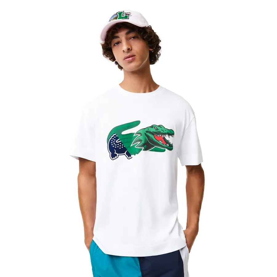 Imagen 1 de 5 de Remera Lacoste Holiday Oversized-BLANCO