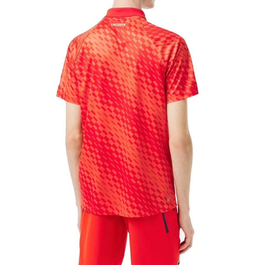 Imagen 3 de 5 de Remera Lacoste Novak Djokovic-ROJO/NARANJA