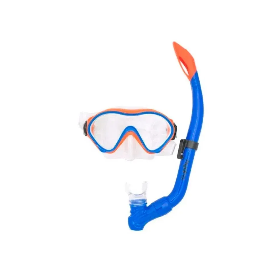 Imagen 0 de 2 de Set Hydro Snorker + Máscara-NARANJA/AZUL