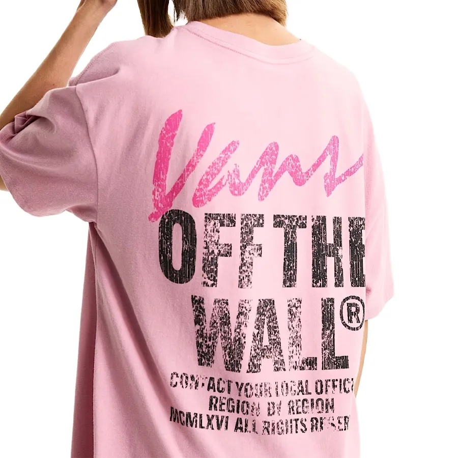 Imagen 1 de 6 de Remera Vans Lady Wall Outsized SS-ROSA VIEJO