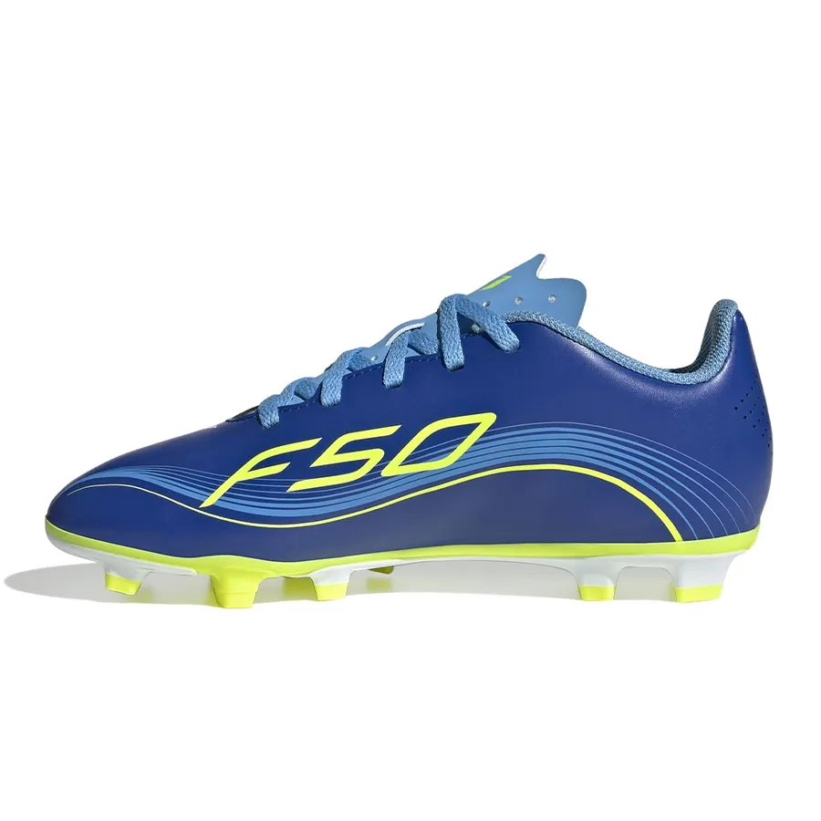 Imagen 2 de 7 de Botines adidas F50 Messi Club Fg-AZUL FRANCIA/AMARILLO FLUOR/CELESTE