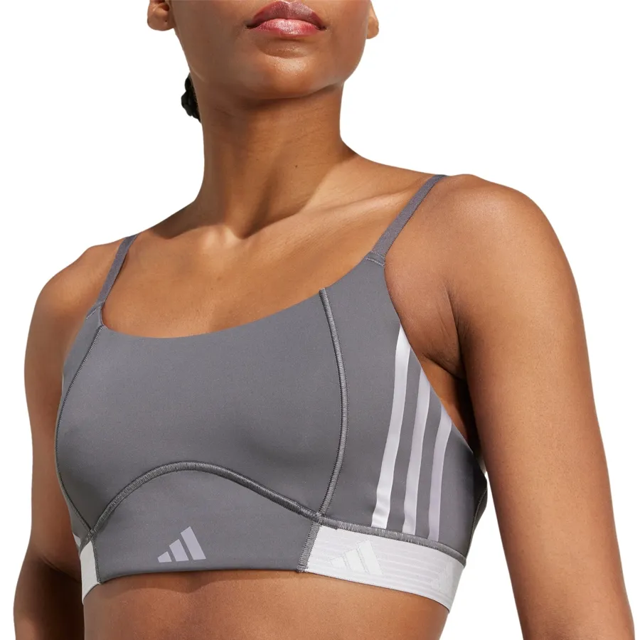 Imagen 2 de 6 de Top adidas Aer Ls Hyperglam-GRIS/BLANCO