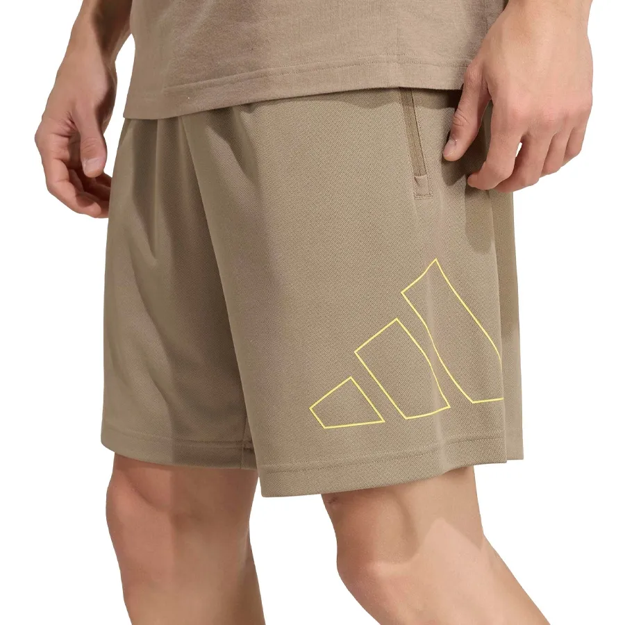 Imagen 3 de 5 de Short adidas Workout Essentials-BEIGE/AMARILLO