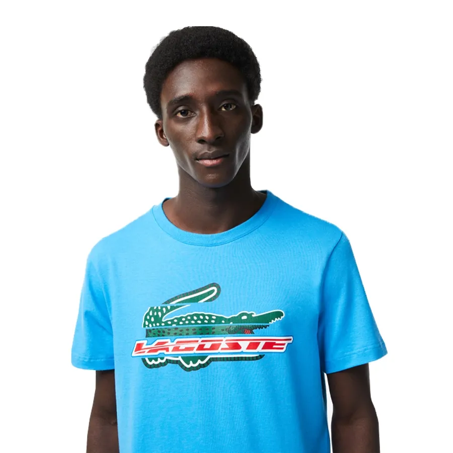 Imagen 3 de 5 de Remera Lacoste Sport-CELESTE/VERDE/ROJO