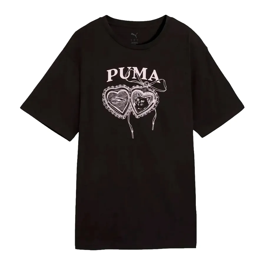 Imagen 2 de 3 de Remera Puma Zapatillas Graphics Relaxed Charm Tee-NEGRO