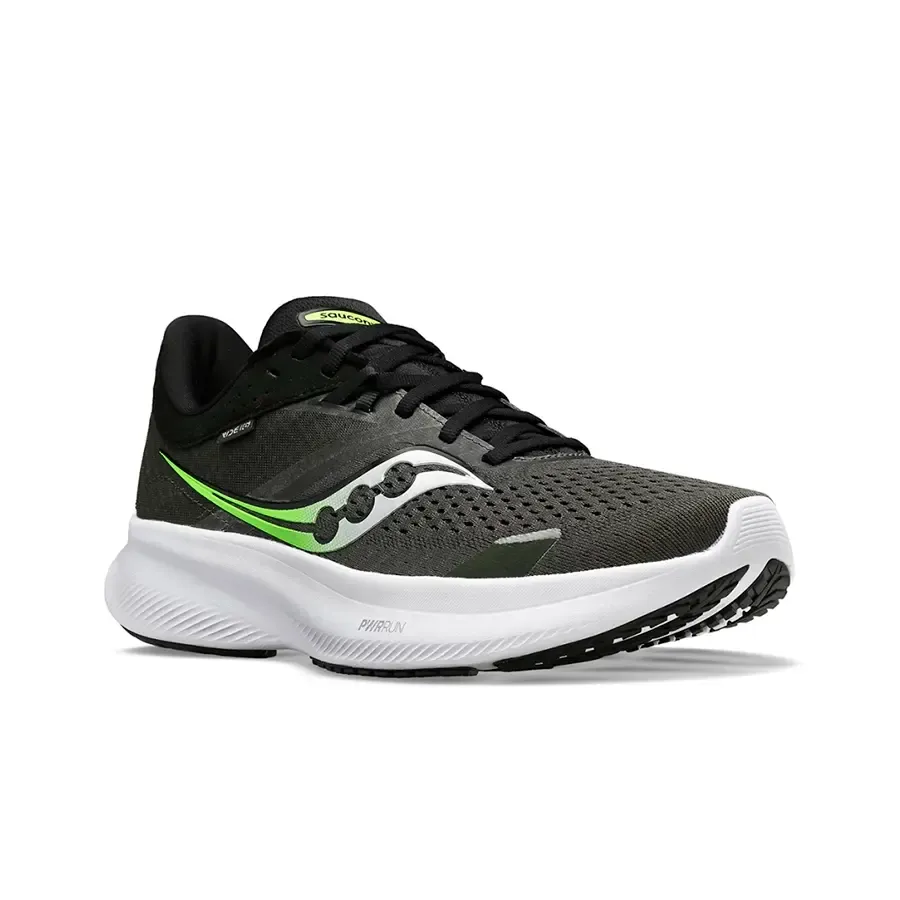 Imagen 1 de 5 de Zapatillas Saucony Ride 16-VERDE OSCURO/NEGRO/VERDE FLUOR