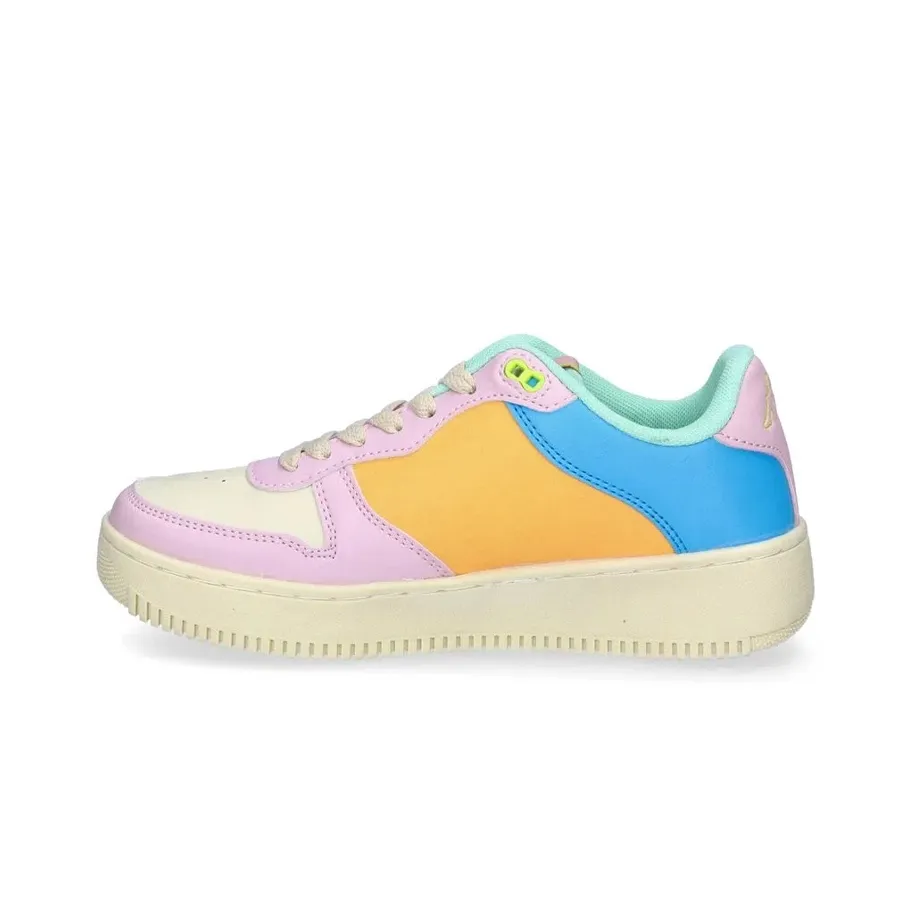 Imagen 1 de 4 de Zapatillas Kappa Logo Maserta Kid-CRUDO/LILA/NARANJA