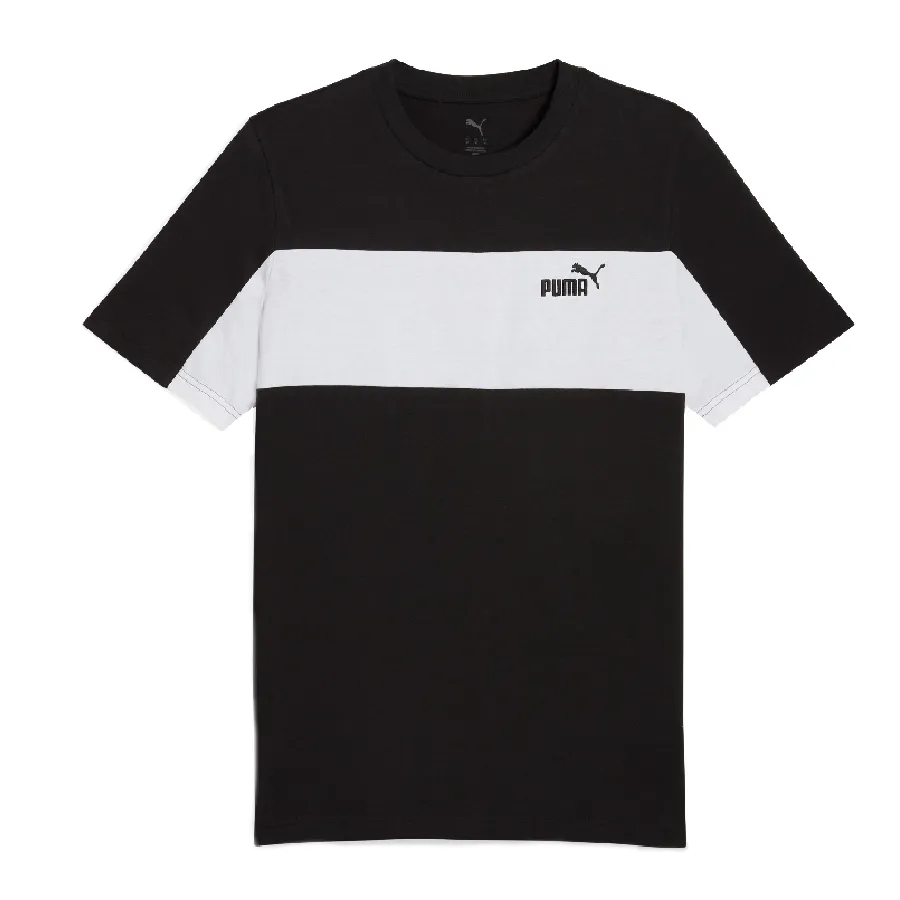 Imagen 2 de 4 de Remera Puma Essentials Block-NEGRO/BLANCO
