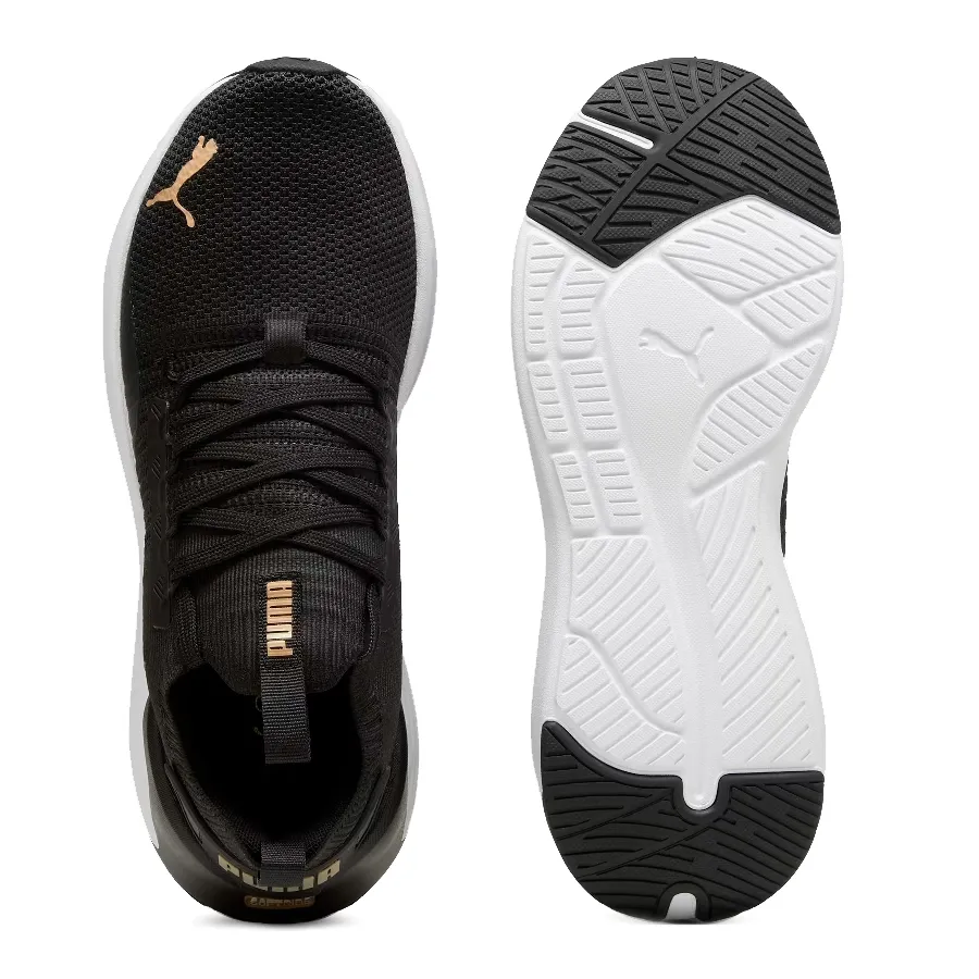 Imagen 3 de 6 de Zapatillas Puma Softride Symmetry Fuzion-NEGRO/DORADO/BLANCO