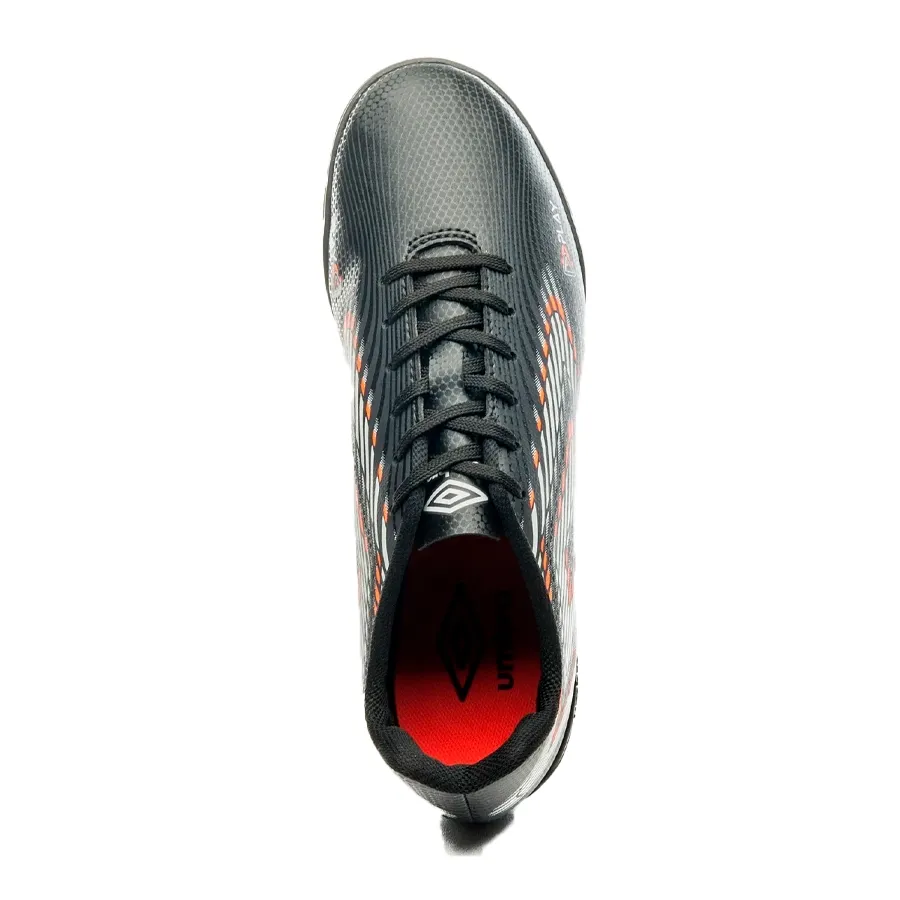 Imagen 2 de 4 de Botines Umbro Play-NEGRO/BLANCO/NARANJA FLUOR