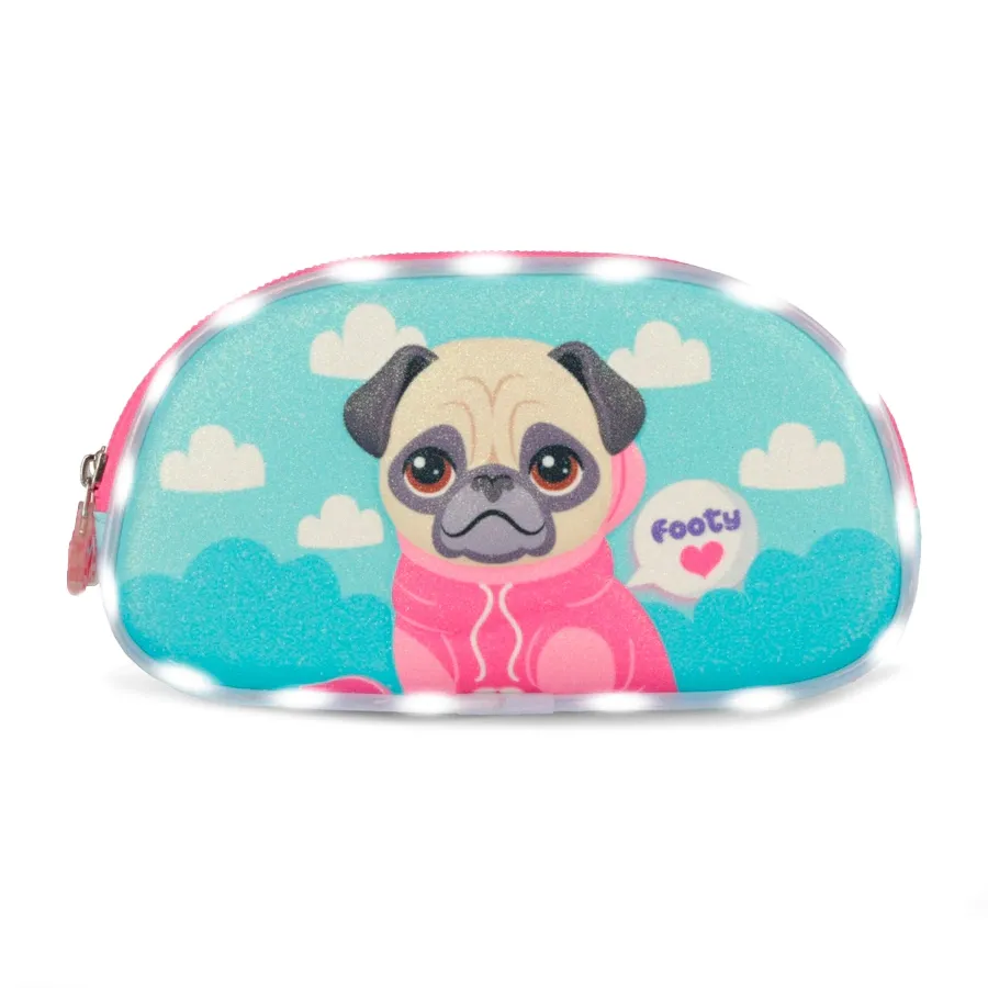 Imagen 0 de 2 de Cartuchera Footy C/ Luz Led Puppy-ROSA/CELESTE