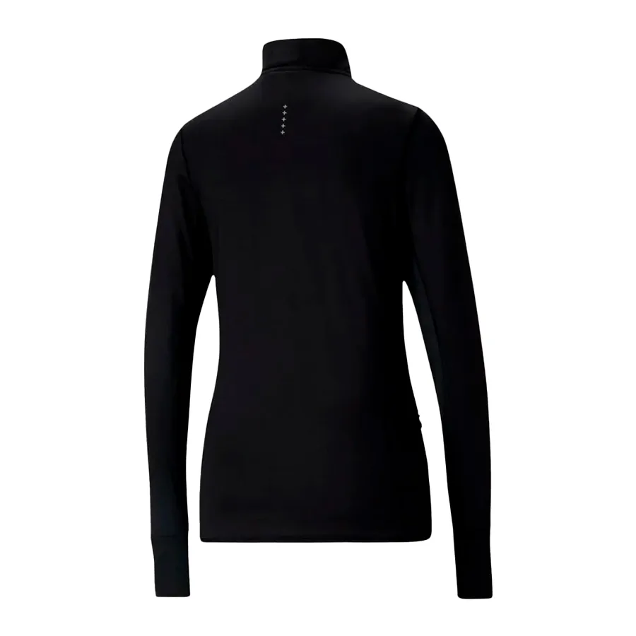Imagen 0 de 4 de Remera Puma Run Favorite 1/4 Zip-NEGRO