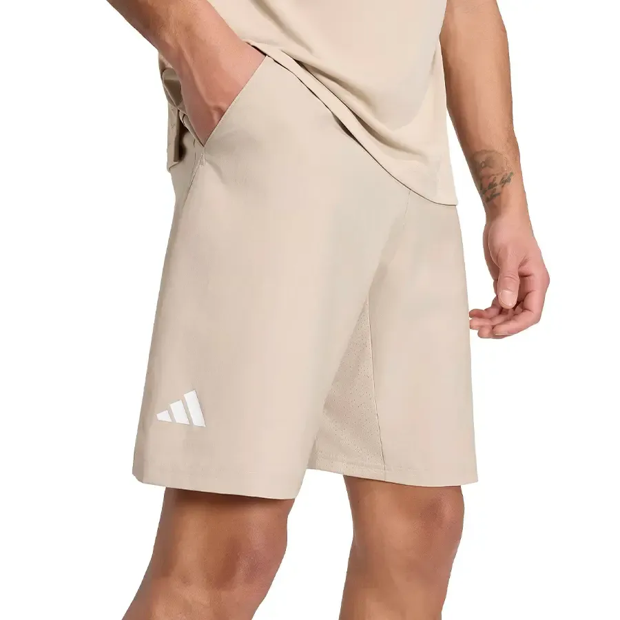 Imagen 3 de 5 de Short adidas Club Climacool 3 Tiras-BEIGE