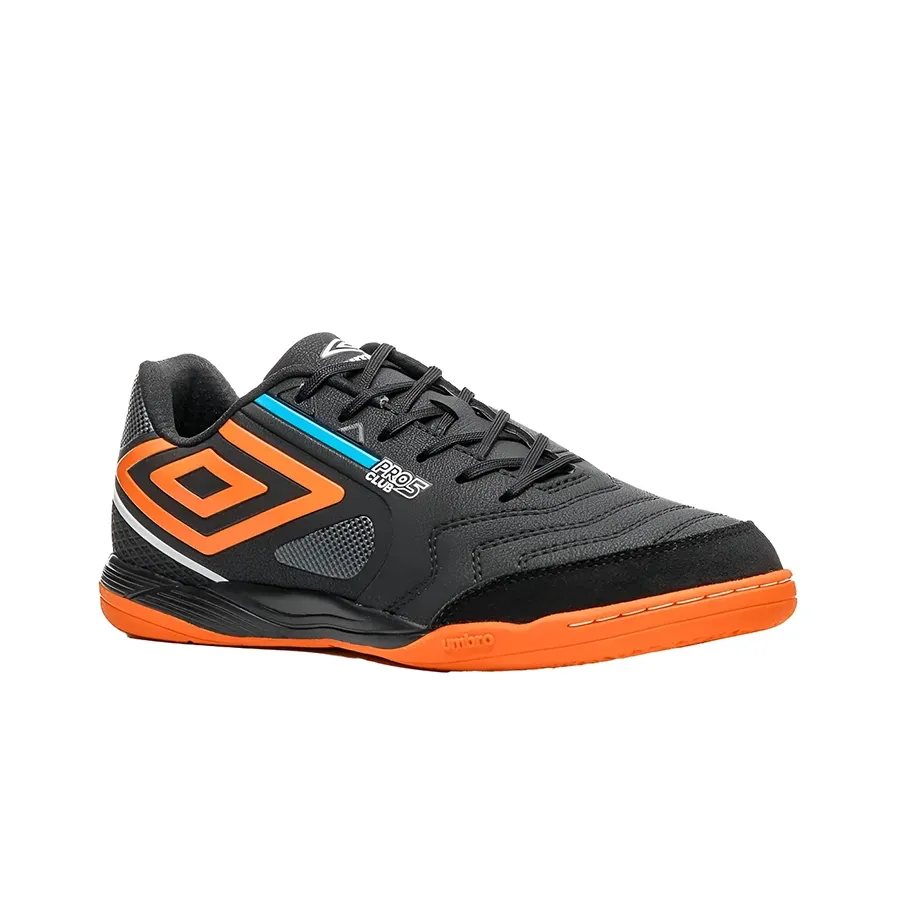 Imagen 1 de 5 de Botines Umbro Botin Sala Pro 5 Bump-NEGRO/NARANJA/CELESTE