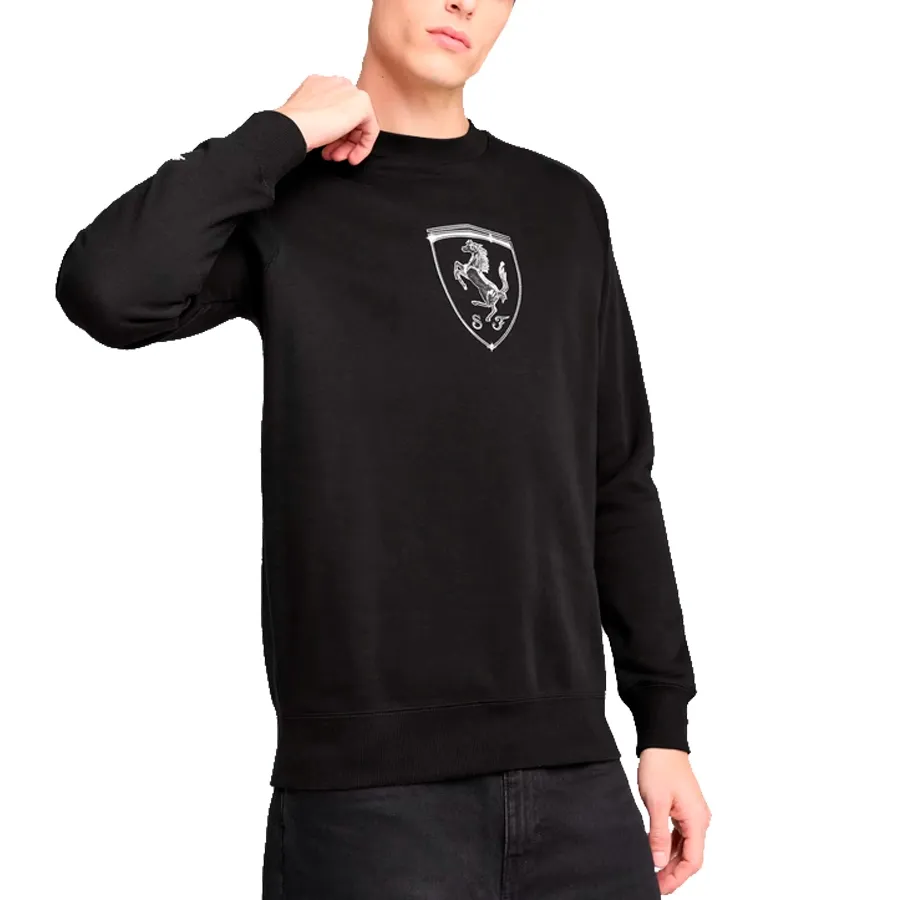 Imagen 0 de 6 de Buzo Puma Ferrari race big shield-NEGRO/PLATA