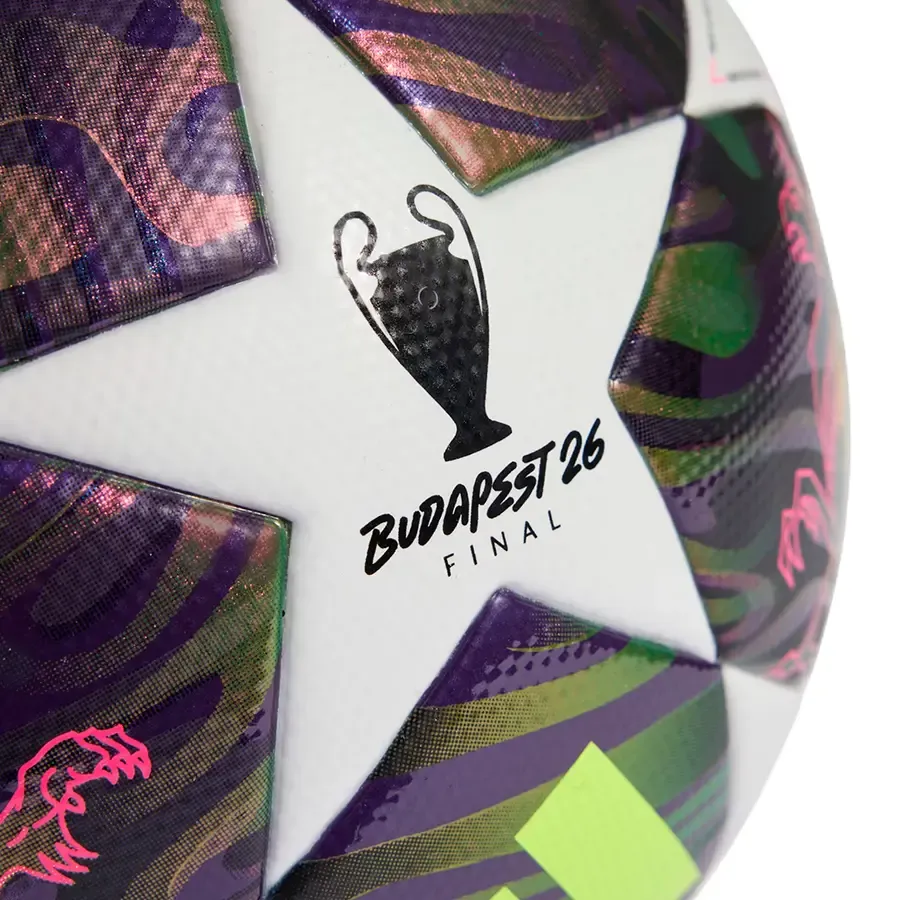Imagen 3 de 4 de Pelota adidas UEFA Champions League Final-VIOLETA/BLANCO/AMARILLO FLUOR