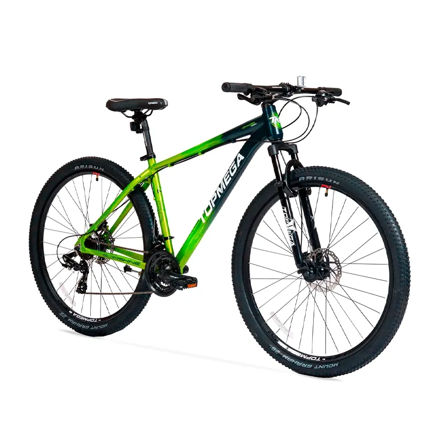 Imagen 1 de 9 de TopMega Mountain Bike Sunshine Aluminio R29 21vel-VERDE/LIMA