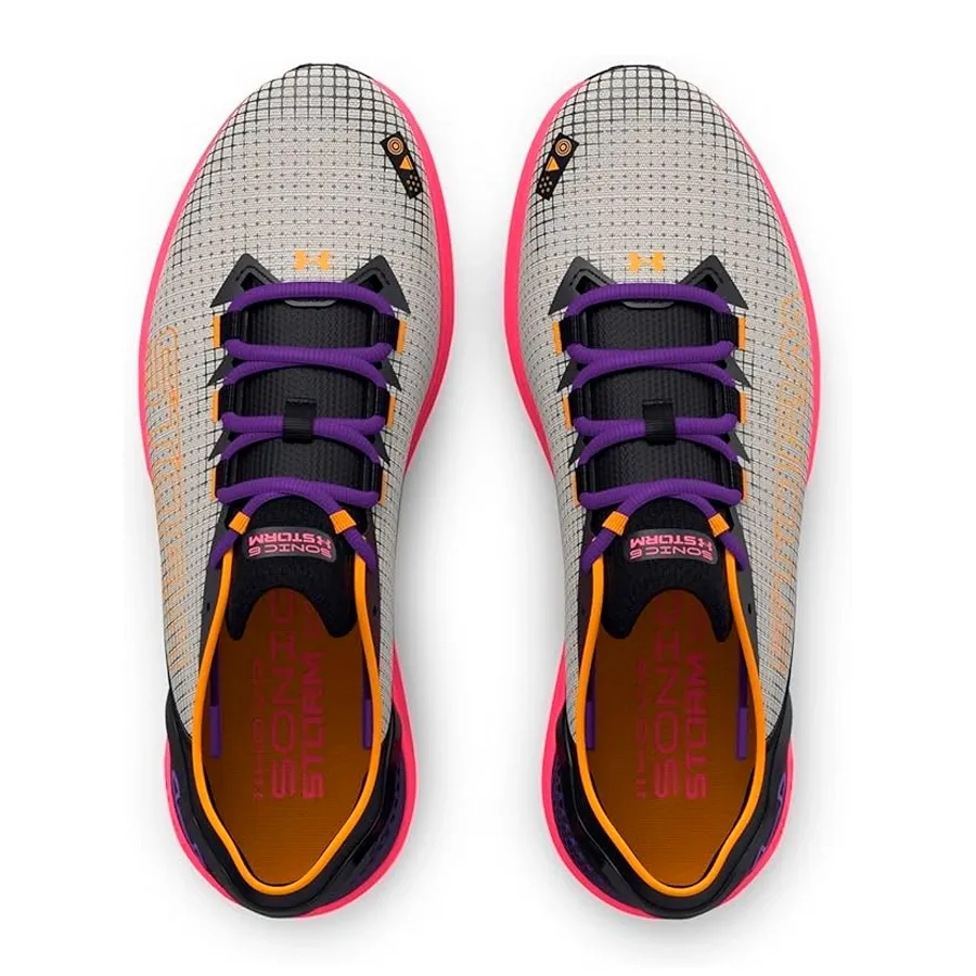 Imagen 3 de 5 de Zapatillas Under Armour Hovr Sonic 6 Storm-GRIS/ROSA/VERDE