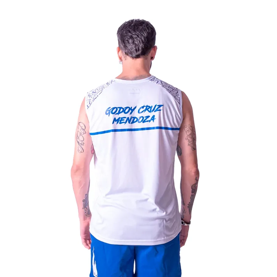 Imagen 2 de 3 de Musculosa Fiume Sport Remera  Godoy Cruz Entreno 24-BLANCO