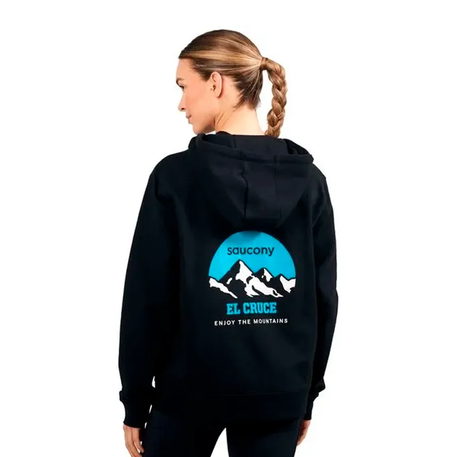 Imagen 5 de 8 de Buzo Saucony Rested El Cruce-NEGRO