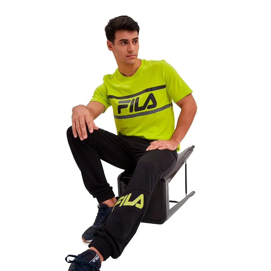 Imagen 3 de 4 de Remera Fila Veloce-AMARILLO/OLIVA/NEGRO