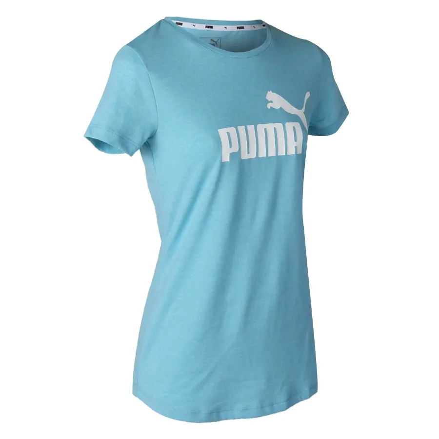 Imagen 1 de 4 de Remera Puma Ess+ Logo Heather Tee-CELESTE/BLANCO