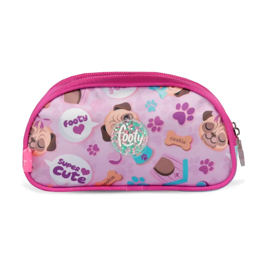 Imagen 1 de 2 de Cartuchera Footy C/ Luz Led Puppy-VIOLETA/CELESTE