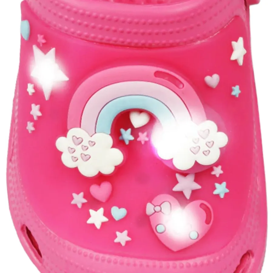 Imagen 3 de 4 de Sandalias Footy Clogs Arcoíris con luz-FUCSIA