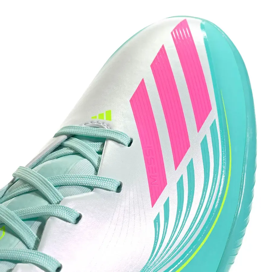 Imagen 5 de 7 de Botines adidas F50 Messi League Tf-BLANCO/TURQUESA/FUCSIA