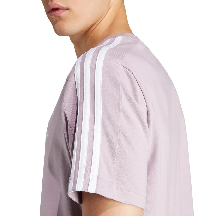 Imagen 4 de 6 de Remera adidas Essentials 3 Stripes-LILA/BLANCO