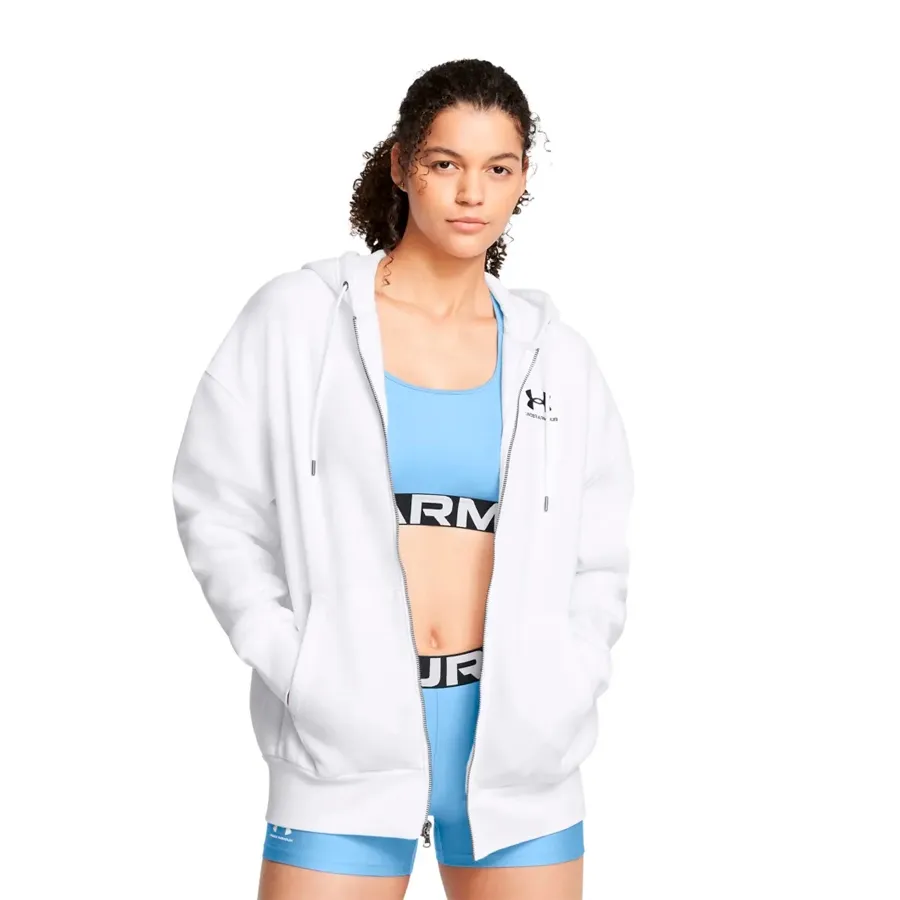 Imagen 0 de 6 de Campera Under Armour Icon fleece-BLANCO/NEGRO