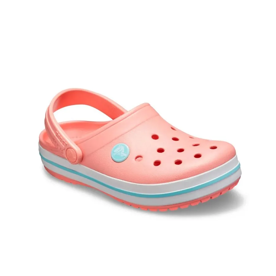 Imagen 1 de 3 de Ojotas Crocs Crocband Kids-SALMON/CELESTE
