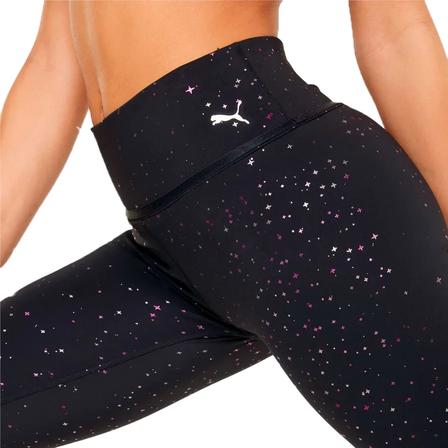Imagen 2 de 5 de Calza Puma Stardust High Waist Printed 7/8-NEGRO