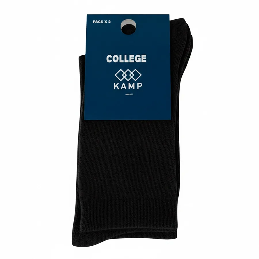 Imagen 1 de 5 de Medias Kamp Colegial Pack x 2-NEGRO