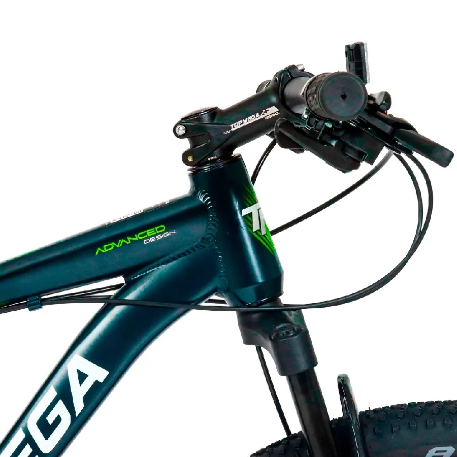 Imagen 2 de 9 de TopMega Mountain Bike Sunshine Aluminio R29 21vel-VERDE/LIMA