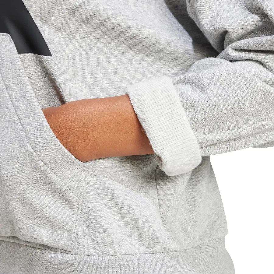 Imagen 4 de 5 de Buzo adidas Essentials Big Logo French Terry Loose-GRIS/NEGRO