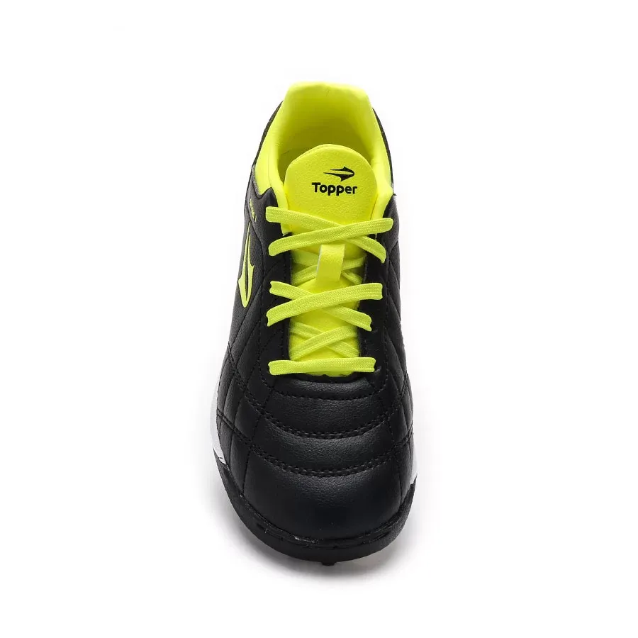 Imagen 1 de 4 de Botines Topper San Ciro Iii Society Kids-NEGRO/AMARILLO FLUOR