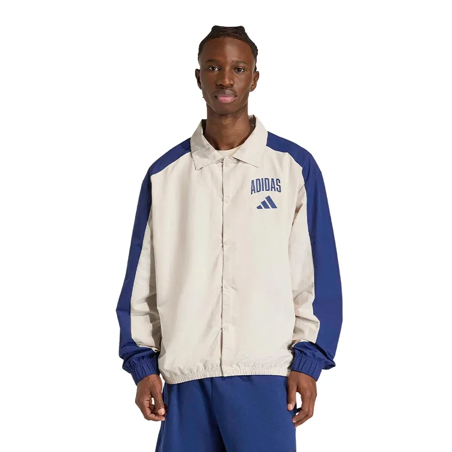 Imagen 0 de 6 de Campera adidas Collegiate Coach-HUESO/AZUL