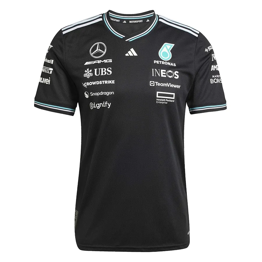 Imagen 4 de 5 de Remera adidas Mercedes - AMG Petronas Formula One Team-NEGRO/BLANCO/TURQUESA