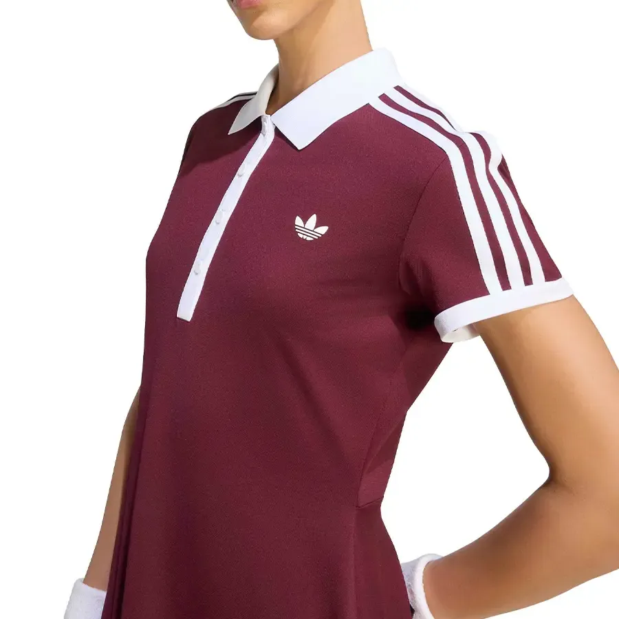 Imagen 3 de 5 de Vestido adidas originals Classics-BORDO/BLANCO