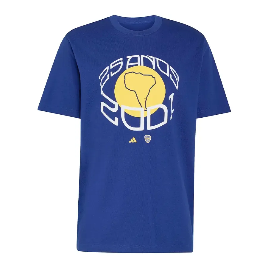 Imagen 3 de 5 de Remera adidas Boca Juniors 25 Aniversario Bicampeón 2001-AZUL/AMARILLO