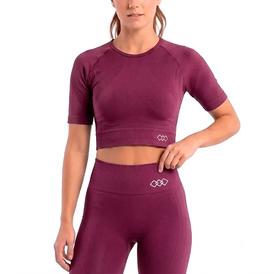 Imagen 0 de 2 de Top Kamp Crop Manga Corta Seamless-BORGOÑA
