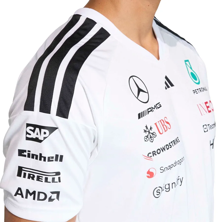 Imagen 4 de 6 de Remera adidas de Piloto Mercedes - Amg Petronas Formula 1 Team-BLANCO