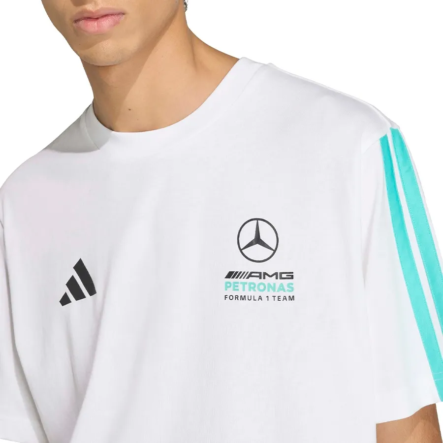 Imagen 3 de 5 de Remera adidas Mercedes-AMG Petronas-BLANCO/TURQUESA