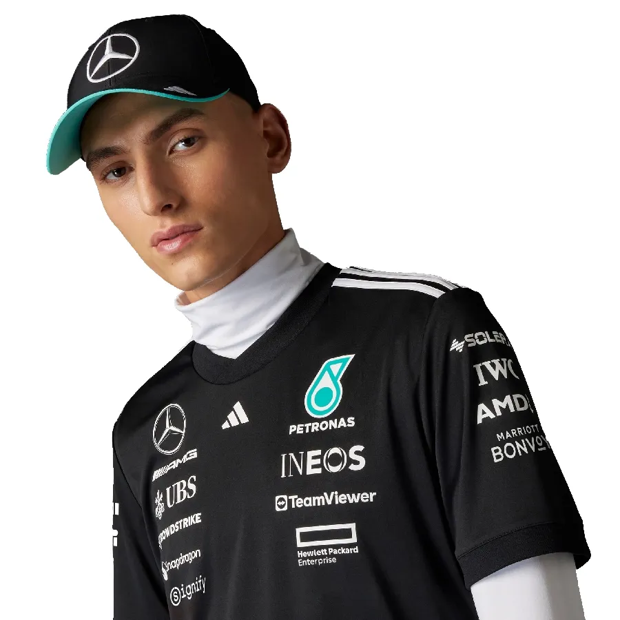 Imagen 2 de 4 de Gorra adidas de Piloto Mercedes-NEGRO/BLANCO/TURQUESA