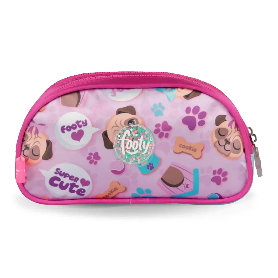 Imagen 1 de 2 de Cartuchera Footy con Led Puppy-LILA/CELESTE