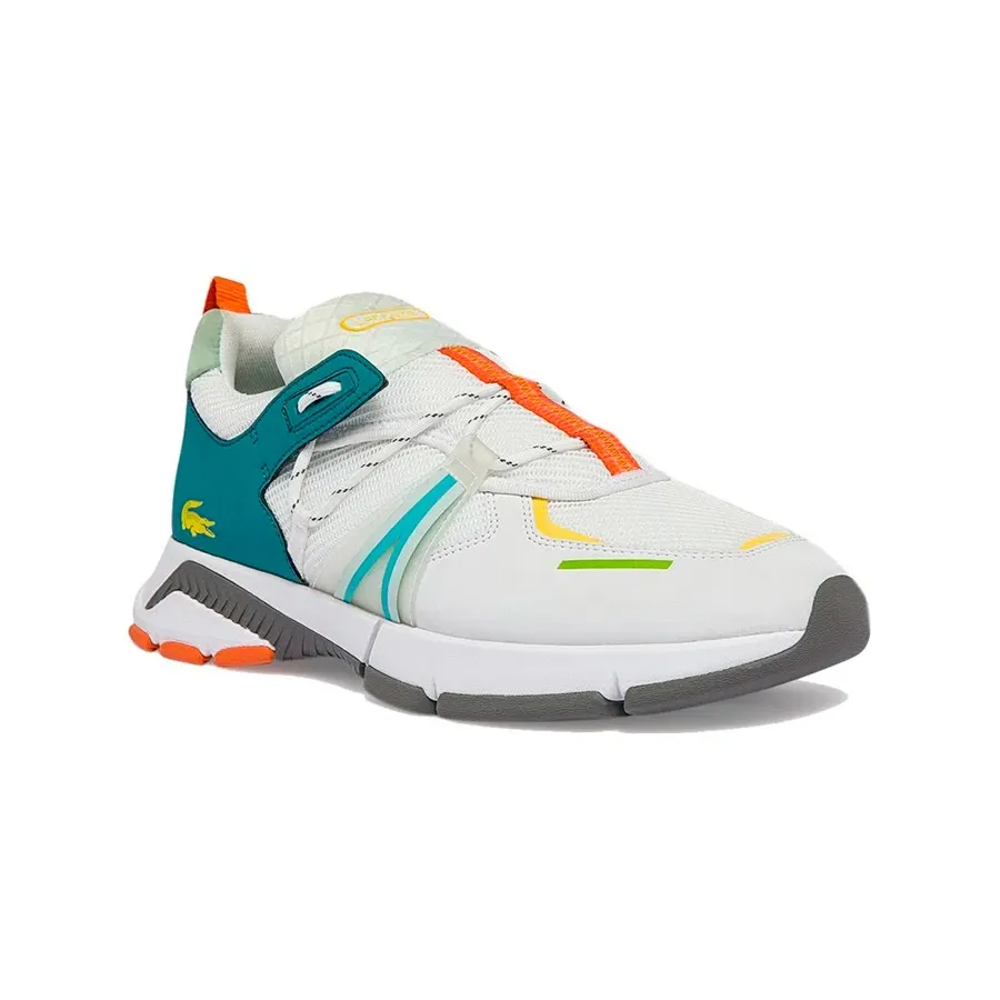 Imagen 2 de 5 de Zapatillas Lacoste L003-BLANCO/PETROLEO/NARANJA